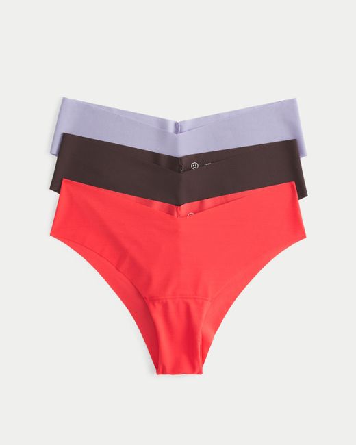 Hollister Red Gilly Hicks No-show Cheeky Underwear 3-pack