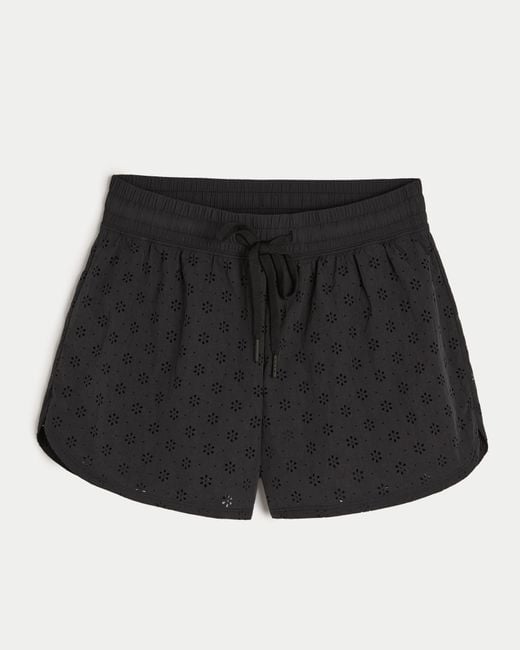 Hollister Black Gilly Hicks Active Eyelet Shorts