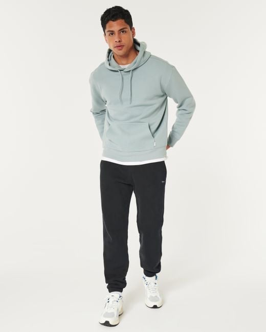 Hollister Blue Relaxed Cooling Hoodie for men
