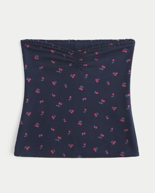 Hollister Blue Cinch Bust Tube Top