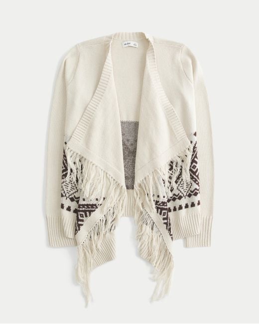 Hollister Natural Easy Fringe No-close Cardigan