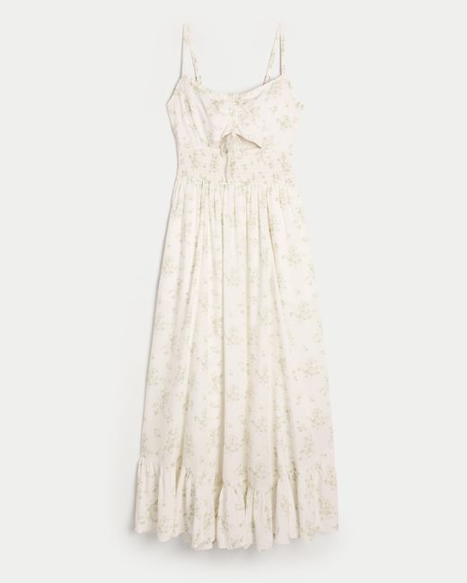 Hollister Natural Asymmetrical Hem Maxi Dress