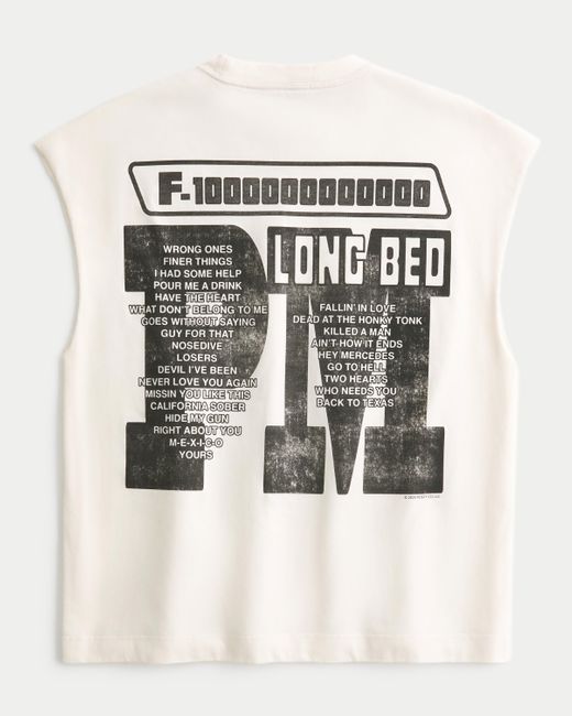 Hollister Natural Boxy Heavyweight Post Malone Graphic Tank for men