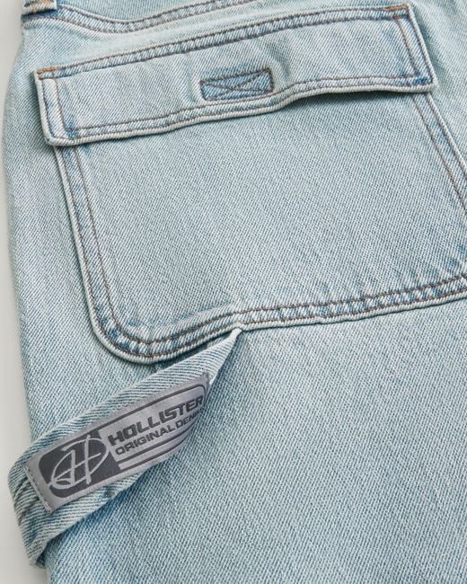 Hollister Blue Light Wash Baggy Painter Jeans for men