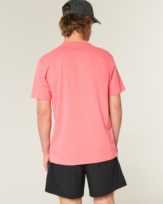 Hollister Lässiges Cooling-Tee in Pink für Herren