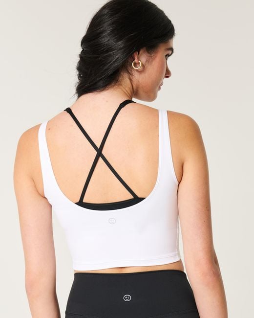 Hollister Brown Gilly Hicks Active Boost Layered Plunge Tank