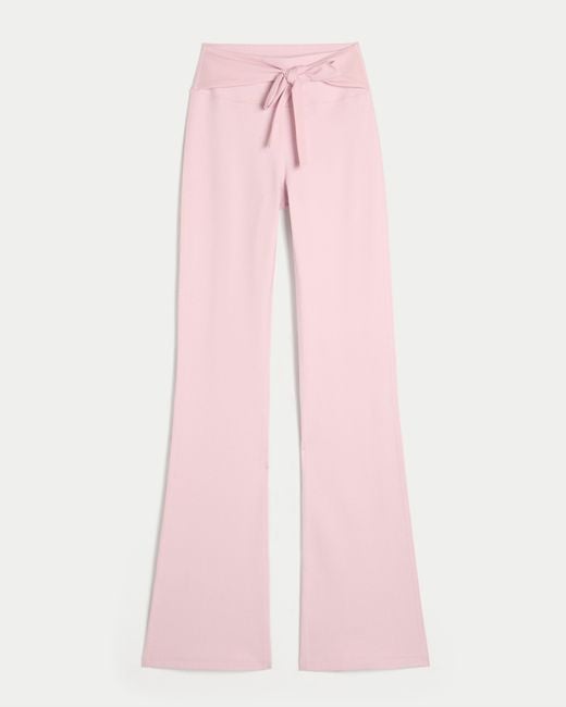 Hollister Pink Gilly Hicks Active Recharge Tie-waist Boot Leggings