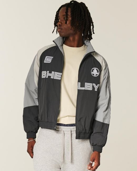 Hollister Shelby Graphic Track Jacket in Grey for Men | Lyst UK