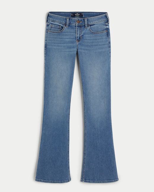 Hollister Blue Low-rise Medium Wash Boot Jeans
