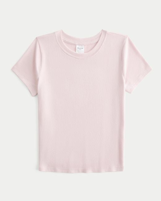 Hollister Pink Always Cozy Knit Baby Tee