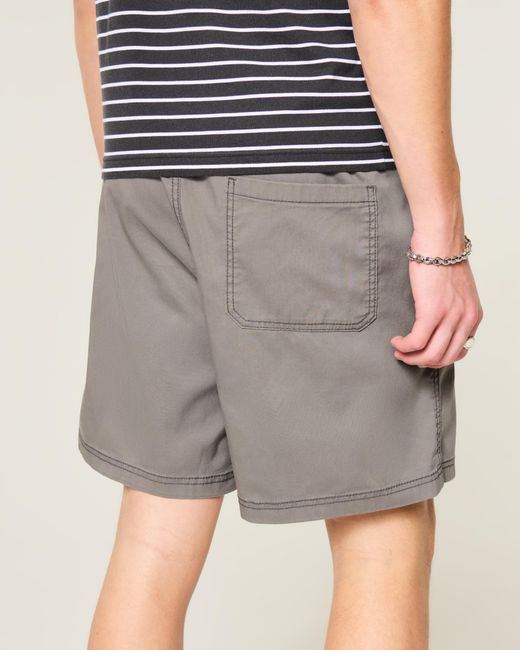 Hollister Gray Festival Pull-on Shorts for men