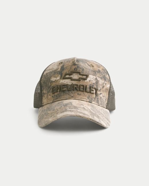 Hollister Natural Chevrolet Graphic Trucker Hat for men