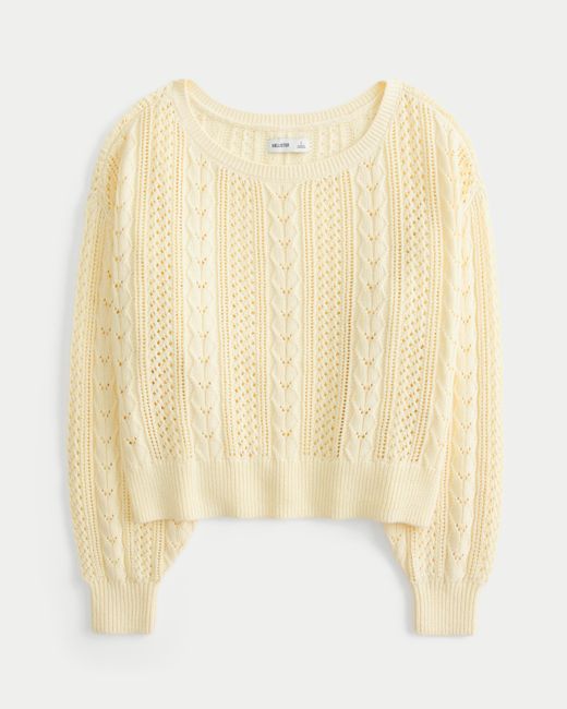Hollister Natural Cable-knit Sweater
