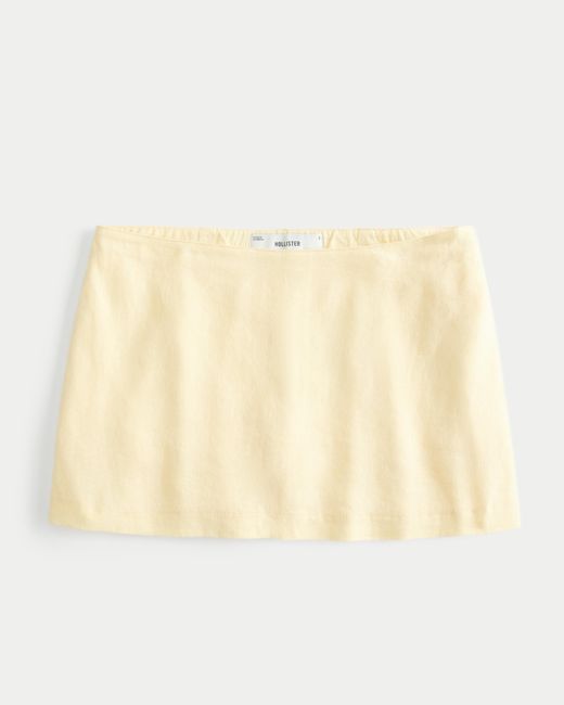 Hollister Natural Linen-blend Mini Skort