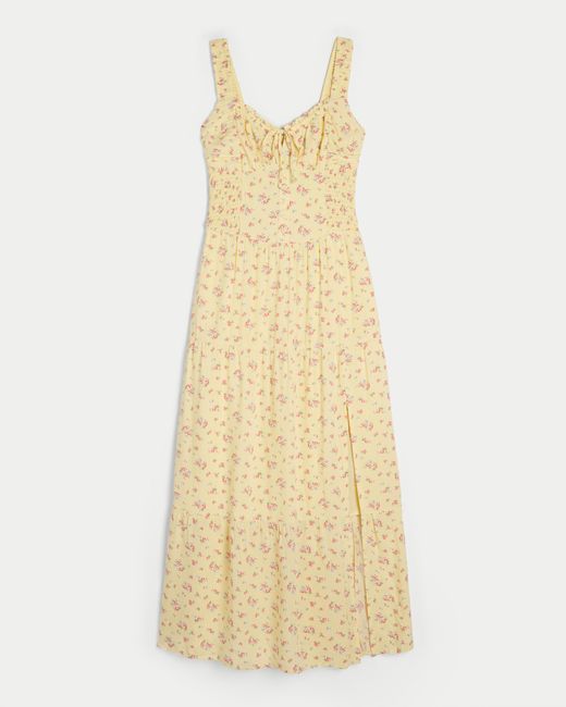Hollister Metallic Hollister Sofia Side-smocked Maxi Dress