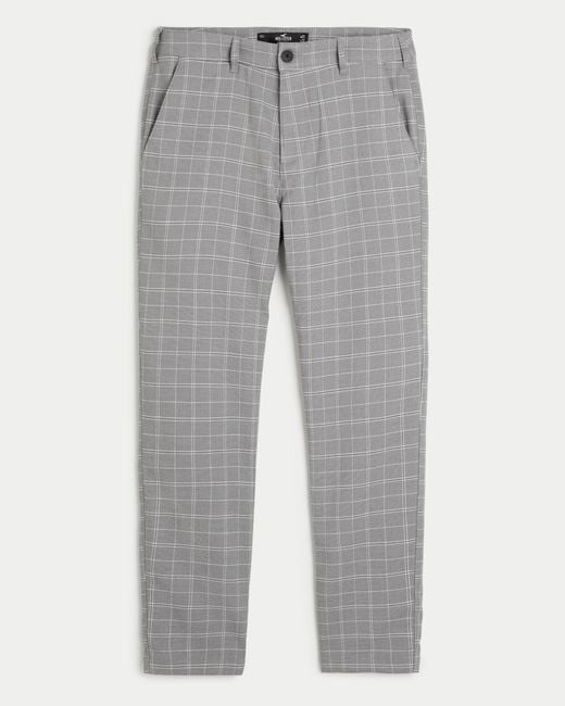 Hollister Skinny Chinohose mit Karomuster in Gray für Herren