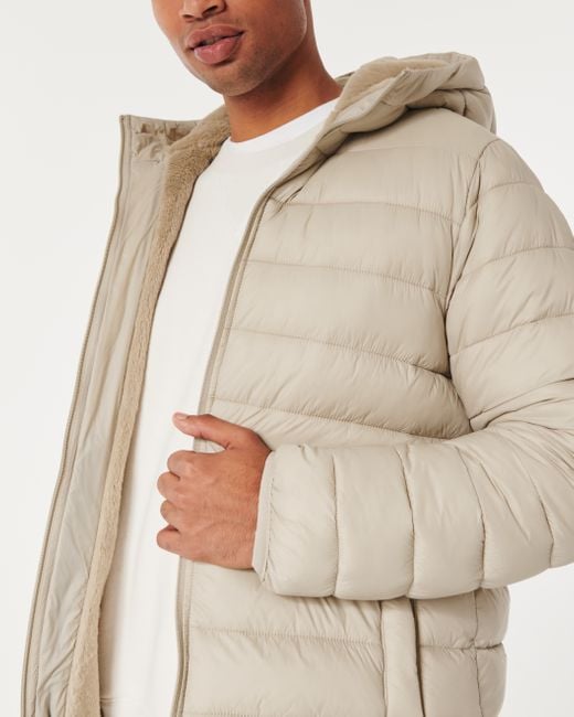 Hollister Natural Ultimate Cozy-lined Puffer Jacket for men