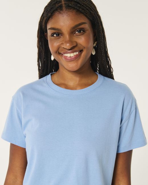 Hollister Easy Cotton Crew T shirt in Blue Lyst UK