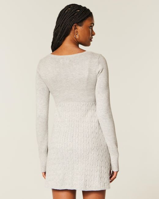 Hollister Babydoll Sweater Mini Dress in White | Lyst UK Hollister Babydoll Sweater Mini Dress in White | Lyst UK