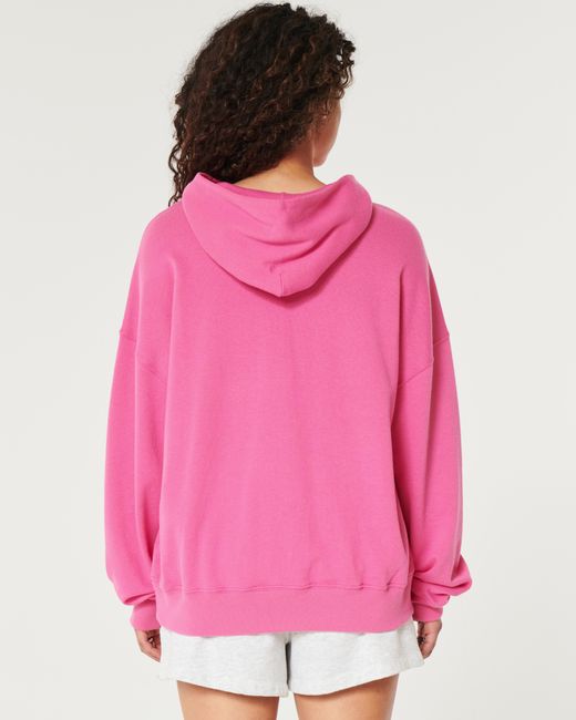 Hollister Pink Oversized Terry Hoodie