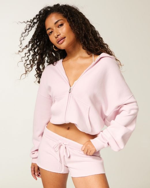 Hollister Pink Fleece Mini Short