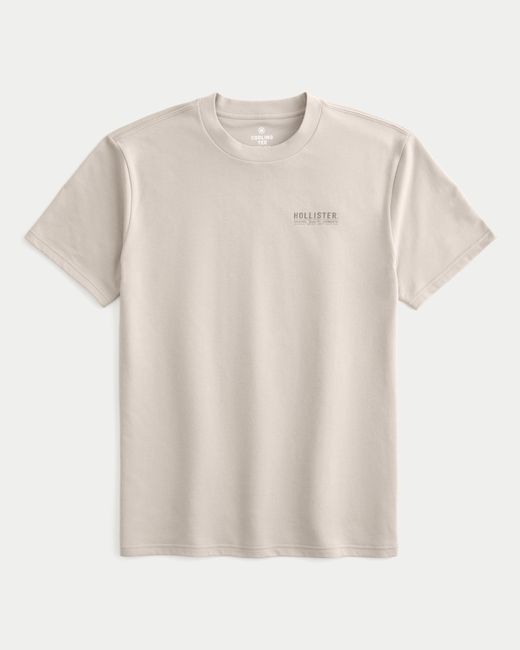 Hollister Natural Relaxed Logo Cooling Tee for men