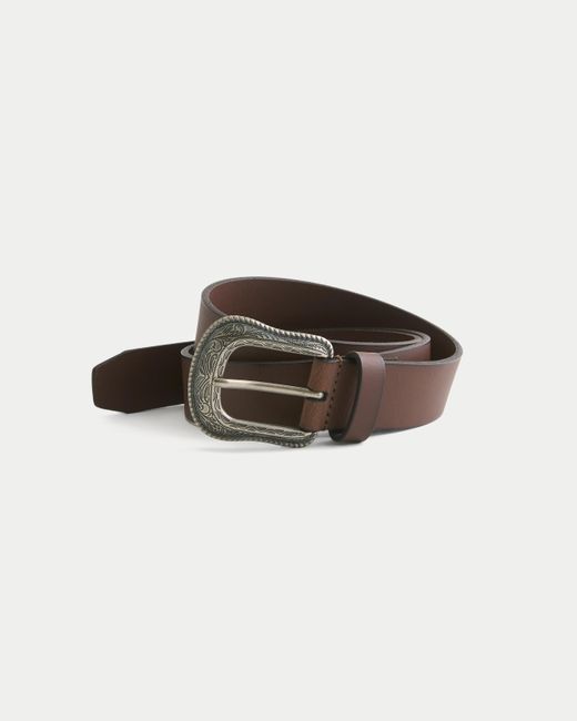 Hollister Brown Leather Belt for men