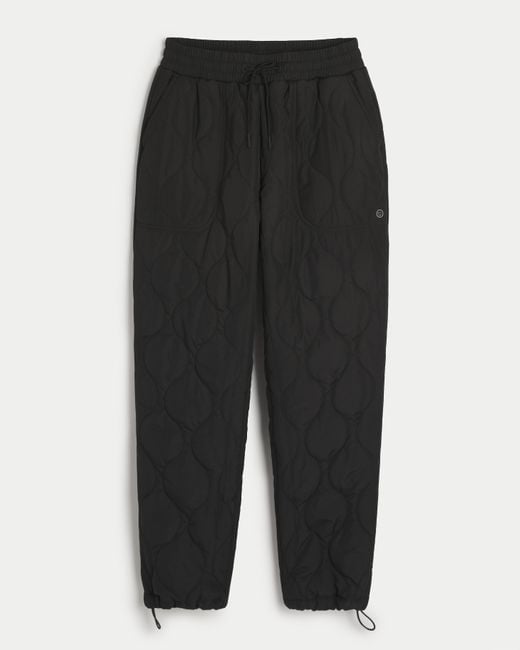 Hollister Black Gilly Hicks Active Quilted Puffer Pants