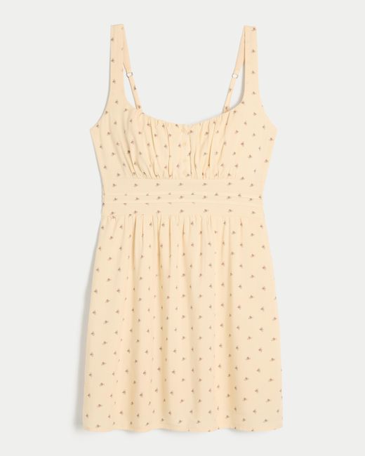 Hollister Natural Scoop Babydoll Mini Dress