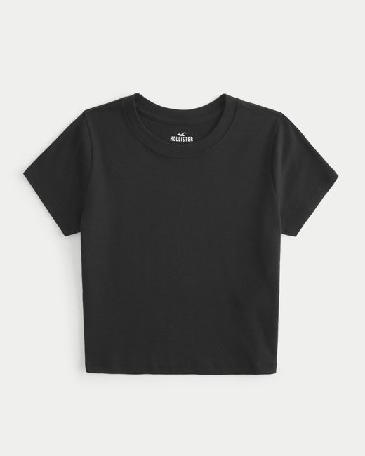 Hollister Black Short-sleeve Crew Baby Tee