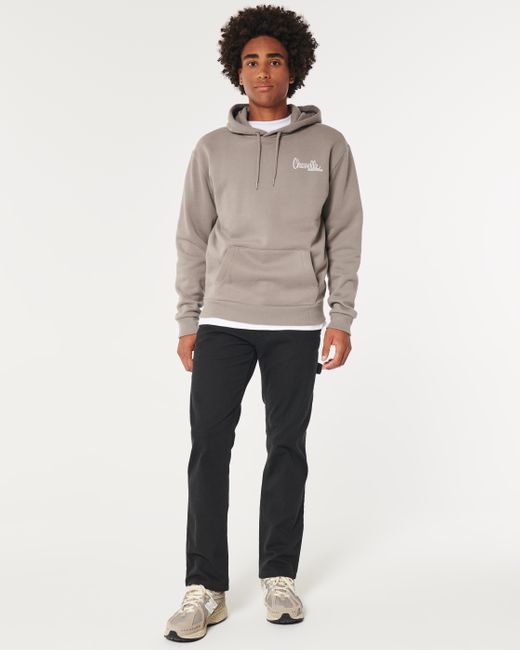 Hollister Gray Relaxed Chevrolet Chevelle Graphic Hoodie for men