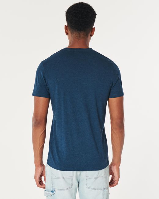 Hollister Blue Icon Crew T-shirt for men