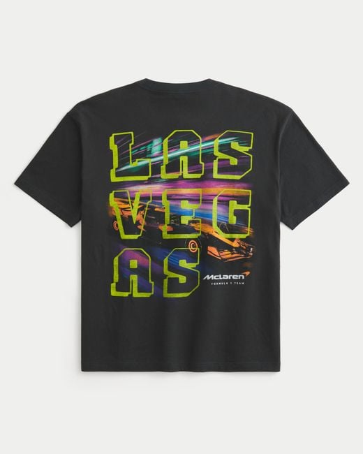 Hollister Green Boxy Mclaren Graphic Tee for men