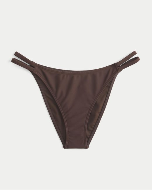 Hollister Brown Double Strap Cheeky Bikini Bottom