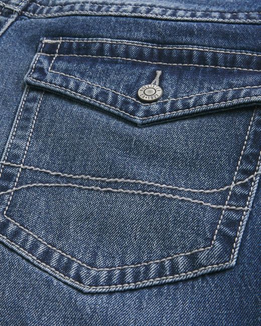 Hollister Blue Dark Wash Baggy Bootcut Jeans for men