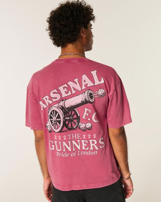 Hollister Pink Arsenal F.c. Graphic Tee for men