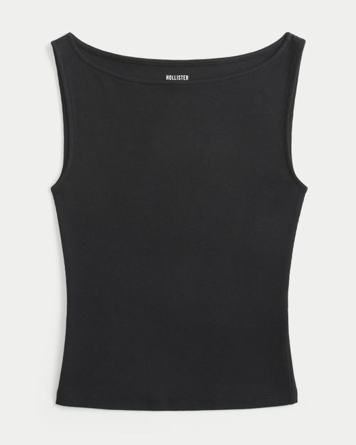 Hollister Black Slash-neck Tank