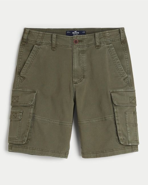 Hollister Cargo Shorts, 10" in Green für Herren