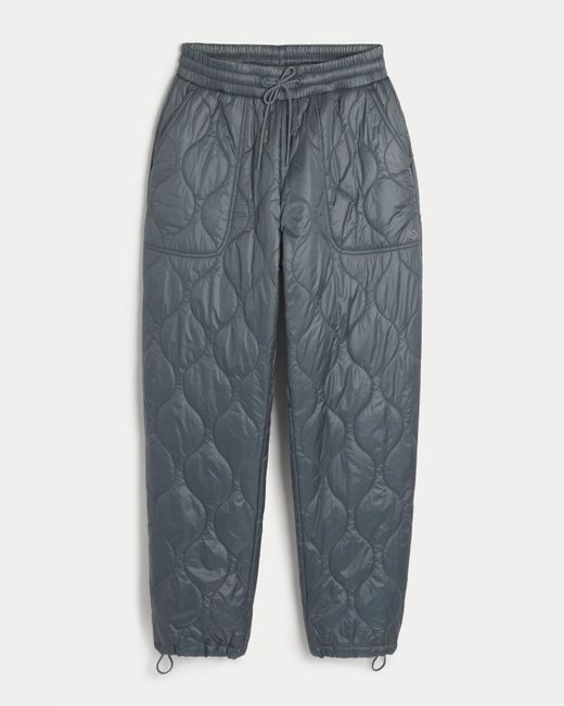 Hollister Blue Gilly Hicks Active Quilted Puffer Pants