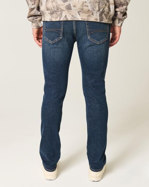 Hollister Blue Dark Wash Skinny Jeans for men