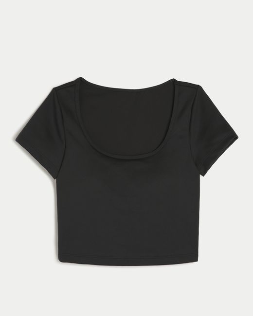 Hollister Black Gilly Hicks Active Recharge Wide-neck T-shirt