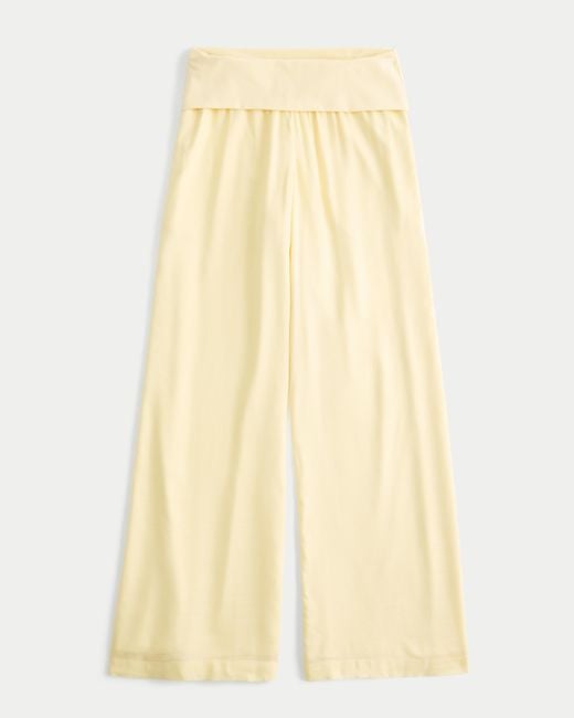 Hollister Natural Super-Baggy-Hose mit umgeschlagener Taille