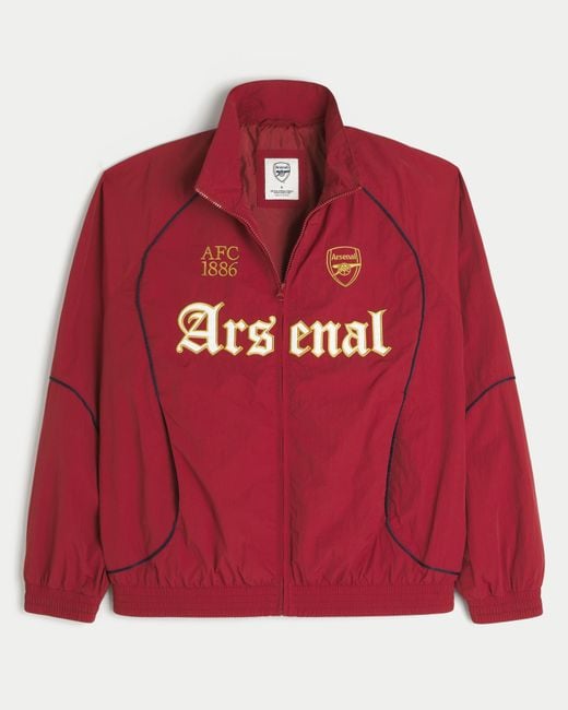 Hollister Red Arsenal F.c. Graphic Mock-neck Jacket for men