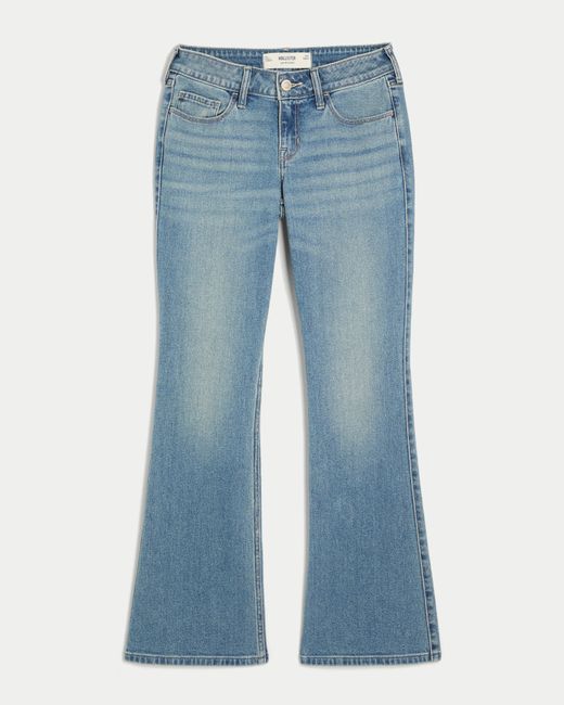 Hollister Blue Low-rise Medium Wash Bootcut Jeans