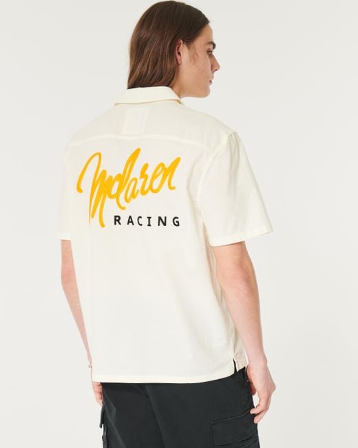 Hollister Natural Boxy Mclaren Graphic Workwear Shirt for men