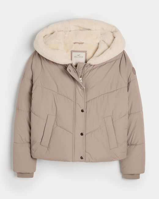 Hollister Natural Cozy-lined Puffer Jacket
