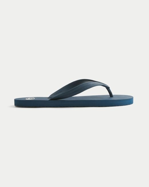 Hollister Blue Rubber Flip Flops for men