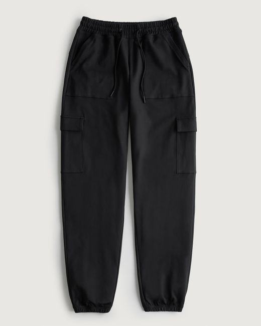 Hollister Black Gilly Hicks Active Recharge High-rise Cargo Joggers