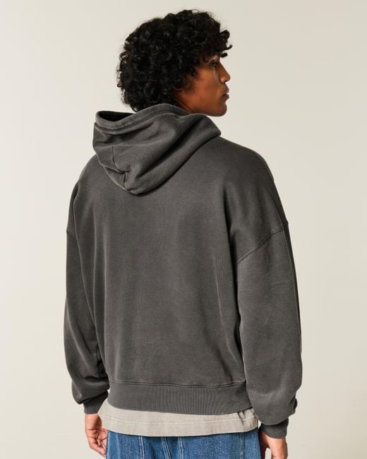 Men's Vintage Denim Star Hoodie - Oversized Graphic Pullover For Streetwear - View #13