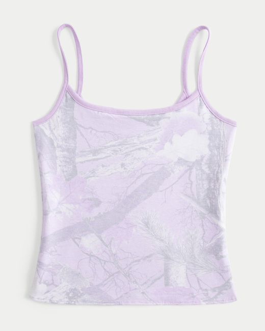 Hollister Purple Reversible Camo Pattern Cami